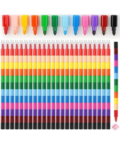 Мелки GNUADZ Stackable Buildable Crayons DIY Rainbow Pencils 24pcs