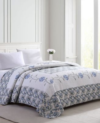 Beatrice Home Fashions Carnation Embroidered Bedspread, Full