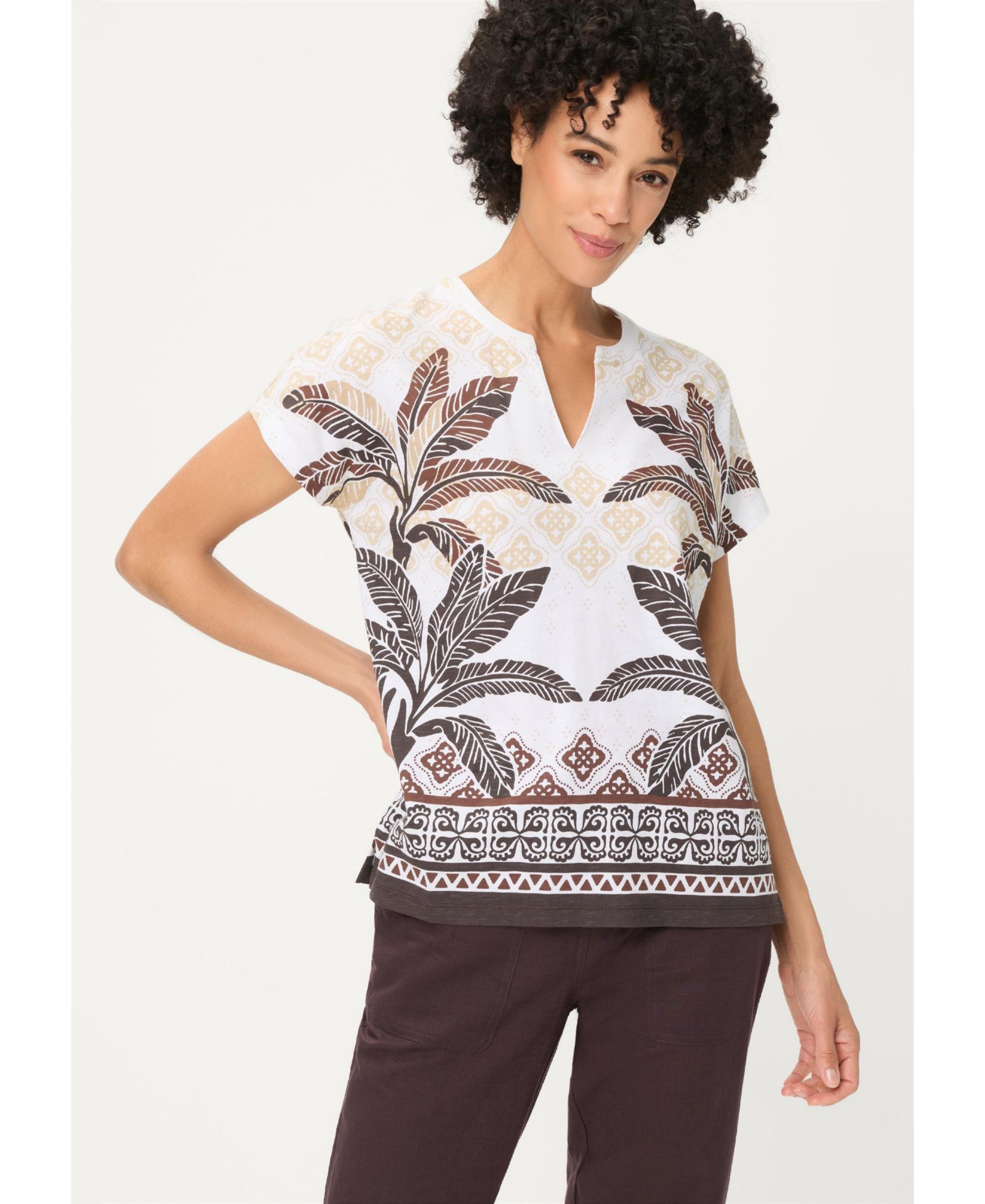 Olsen Women's Panneaux Print T-Shirt
