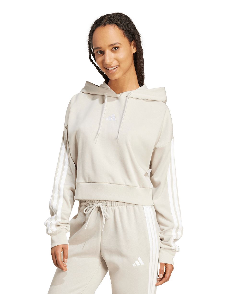 Женское худи adidas Essentials 3-Stripes French Terry Cropped