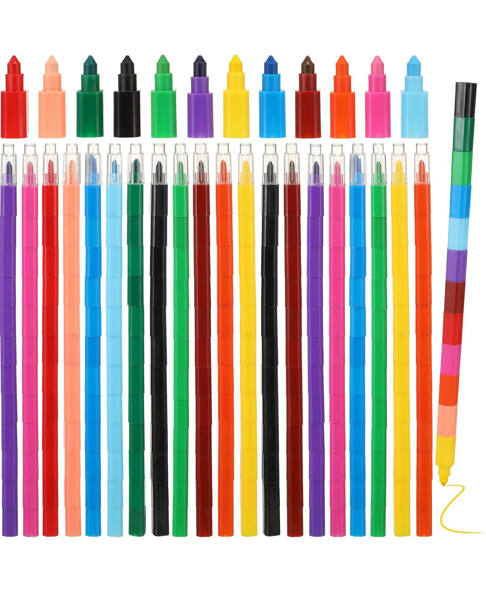 GNUADZ Stackable Crayons Buildable Rainbow Pencils Party Favors Pack of 20