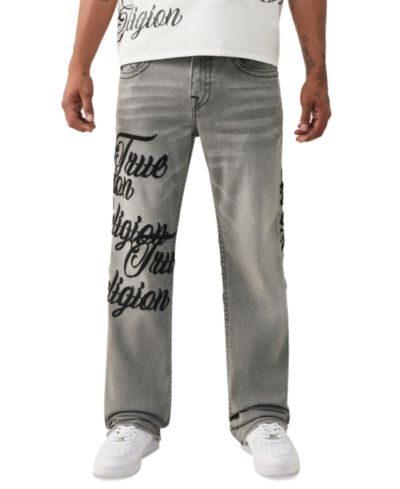 True Religion Men's Billy Bootcut Embroidered Leg Flap Jeans