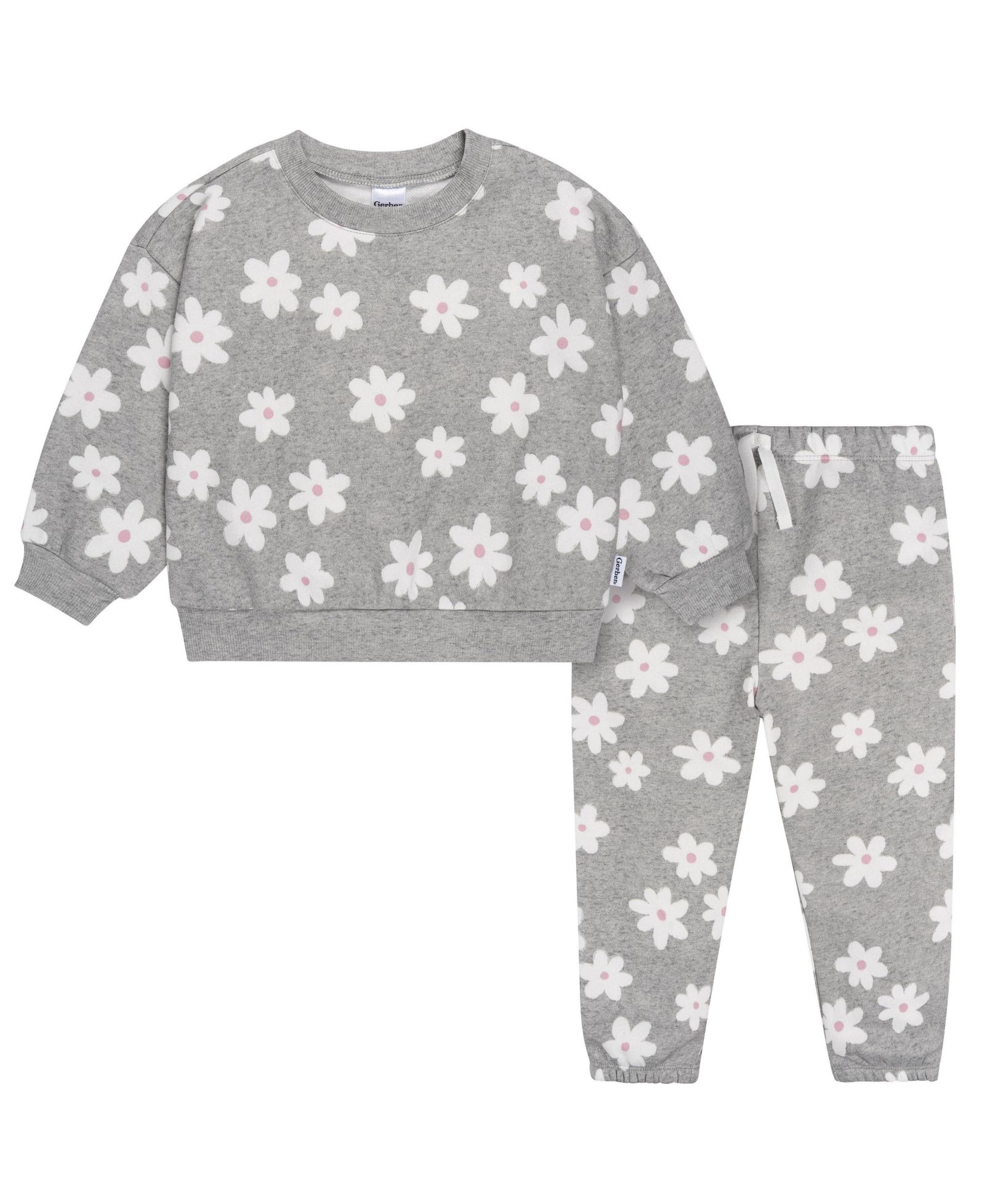 Gerber Детский комплект из 2 предметов, флисовый, с ромашками