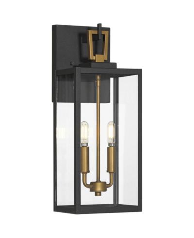 Possini Euro Design Possini Euro Trystin 18 inches   and Brass 2-Light Outdoor Wall Light