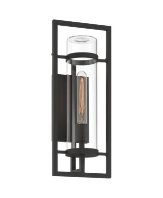 Possini Euro Design Castello 18inches High Modern Outdoor Wall Light Fixture Mount Porch Weatherproof Sand  Marine Grade Finish