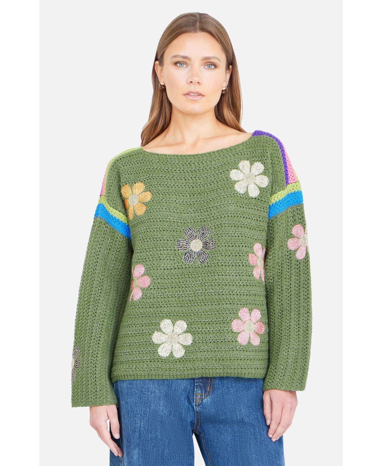 Yumi Женский джемпер Crochet Flower