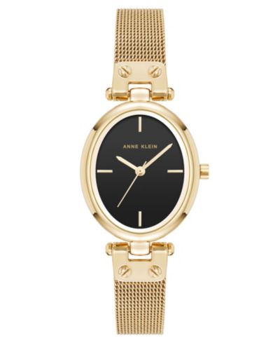 Часы Anne Klein Women's Quartz Oval Gold-Tone Stainless Steel Mesh 26mm