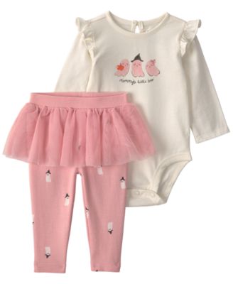Carter's Baby Girls' Mommy's Little Boo Halloween Long-Sleeve Bodysuit and Tulle Pants, 2-Piece Set