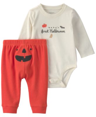 Carter's Baby Boys' and Baby Girls' Baby's First Halloween Long-Sleeve Bodysuit and Pants, 2-Piece Set