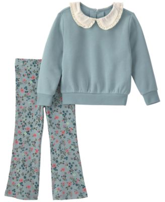 Carter's Baby Girls' Floral Fleece Long-Sleeve Top and Pants, 2-Piece Set