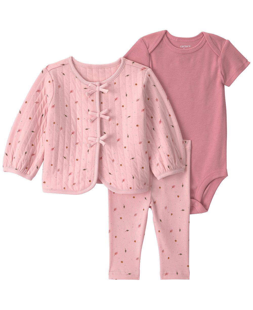 Carter's Комплект для девочек 3 шт (кардиган, боди, брюки)