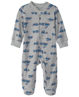 Детский комбинезон Carter's Baby Boys' Train 2-Way Zip Thermal Sleep & Play