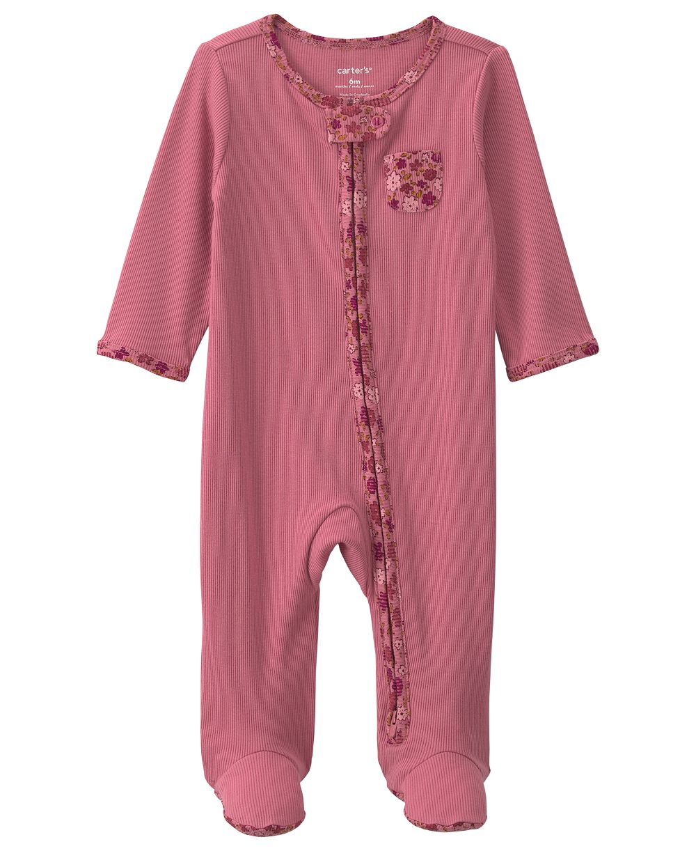Детский комбинезон Carter's Baby Girls' Floral 2-Way Zip Sleep & Play