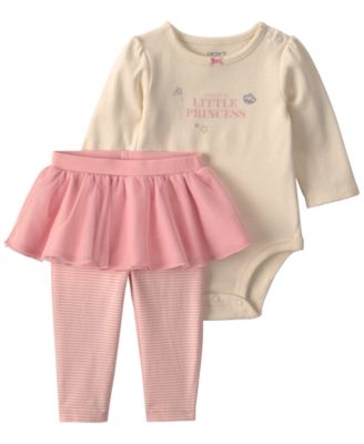 Carter's Baby Girls' Daddy's Little Princess Long-Sleeve Bodysuit and Tulle Pants, 2-Piece Set