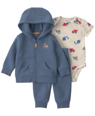 Детский комплект Carter's: боди, куртка и брюки из флиса
