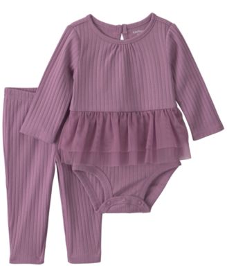 Carter's Baby Girls' Long-Sleeve Bodysuit and Pants, 2-Piece Set