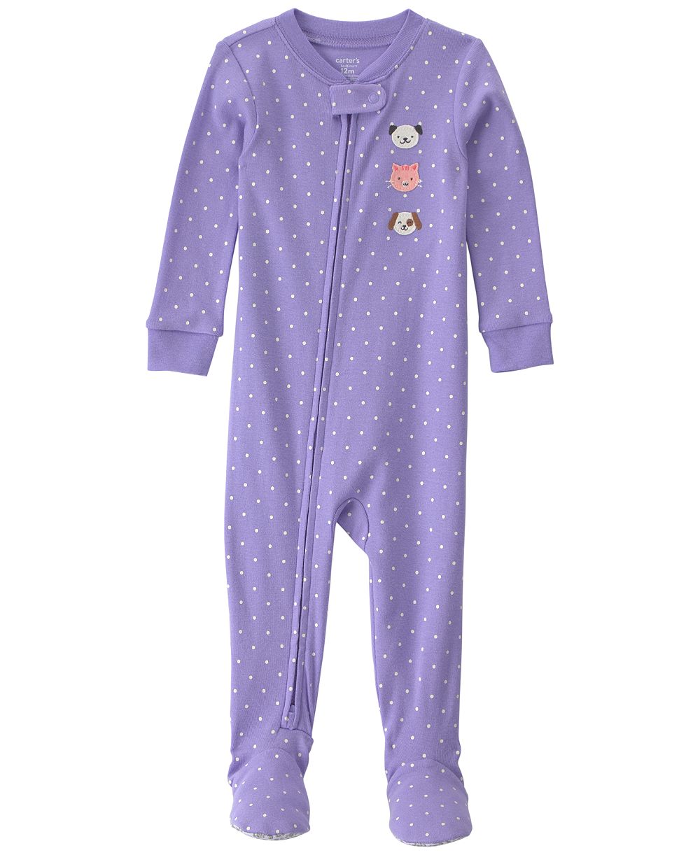 Carter's Детский хлопковый комбинезон с молнией 2-Way Zip