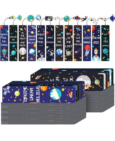 GNUADZ Space Bookmarks Metal Charms Party Favors Gifts