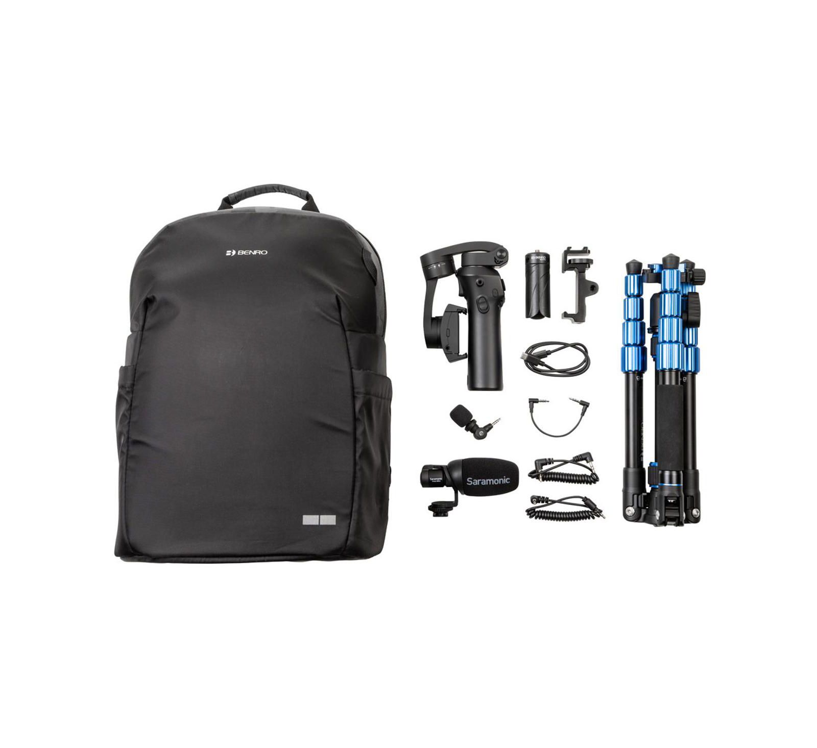 Saramonic Roadieographer Ultimate Foldable Gimbal Stabilizer Content Creation Kit for Smartphones and Cameras
