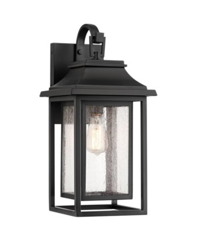 Уличный настенный светильник John Timberland Cecile 21.25 High Mission Outdoor, Black Clear Glass Shade
