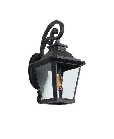 Уличный настенный фонарь BUSDAYS Vintage Black Metal Clear Glass Sconce