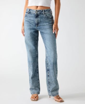 GUESS Women's Gaia Relaxed Straight Jeans