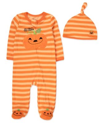 Baby Essentials Baby Girls' or Boys' My First Halloween Footie and Hat, 2-Piece Set