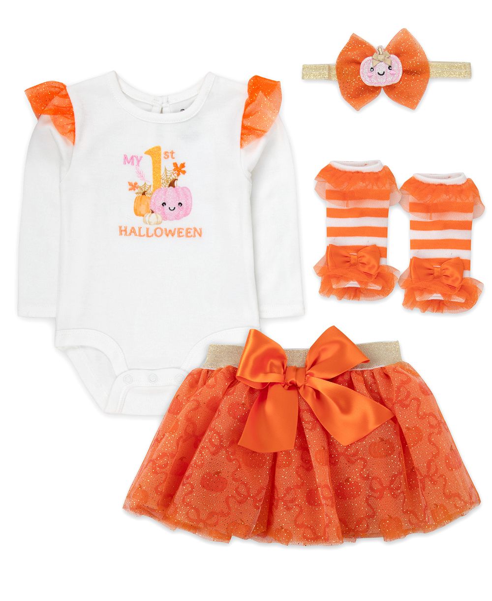 Детский комплект из 4 предметов Baby Essentials My 1st Halloween: боди, юбка, гетры и повязка
