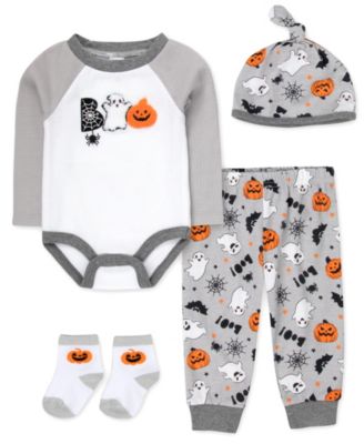 Комплект из 4 предметов Baby Essentials Baby Boys' My First Halloween: боди, джоггеры, носки и шапка