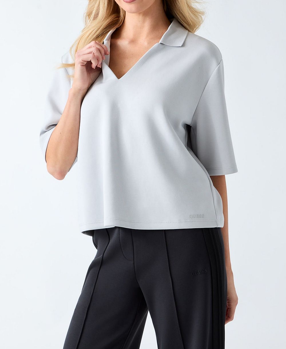 GUESS Women's Lyra Short-Sleeve Polo Top