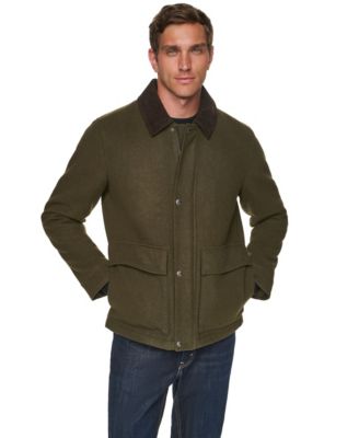 Мужская шерстяная куртка Cole Haan Front-Zip Melton Wool