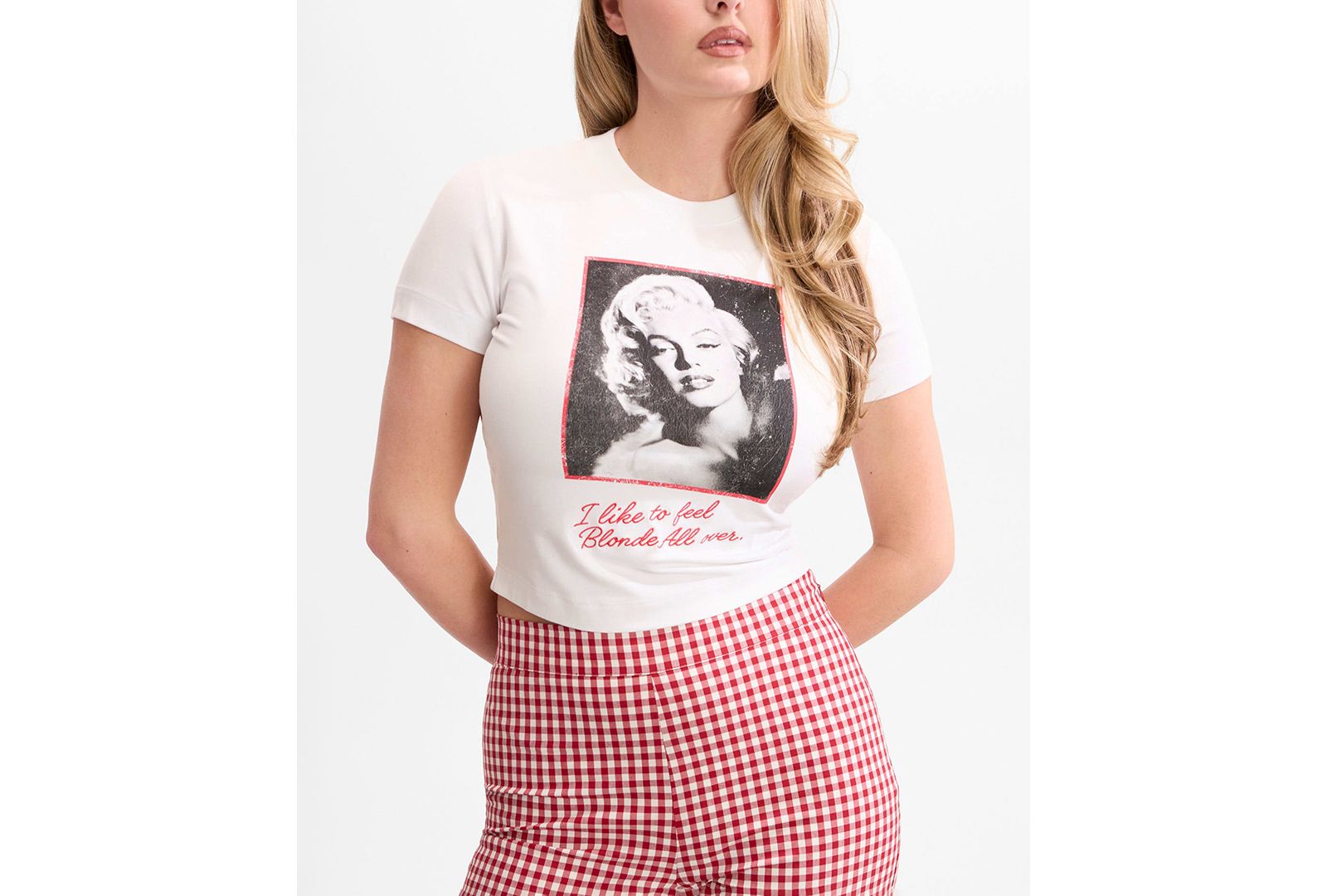 GUESS Women's Marilyn Short-Sleeve Crewneck Crop T-Shirt