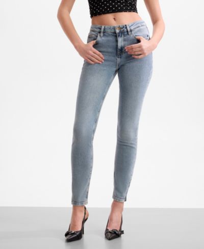 GUESS Women's Marilyn 3 Zip-Up Skinny-Fit Jeans