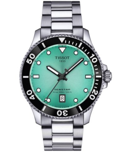 Tissot Men's Seastar Gray Stainless Steel Strap Watch 40mm
