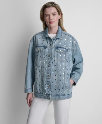 DKNY Jeans Women's Long-Sleeve Oversized Tucker Jacket