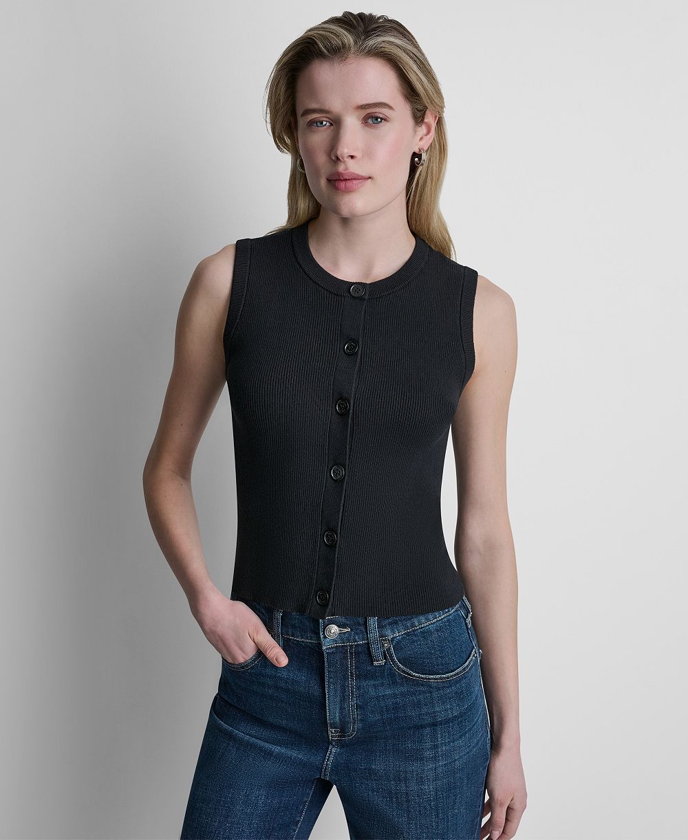 DKNY Jeans Women's Sleeveless Crewneck Sweater