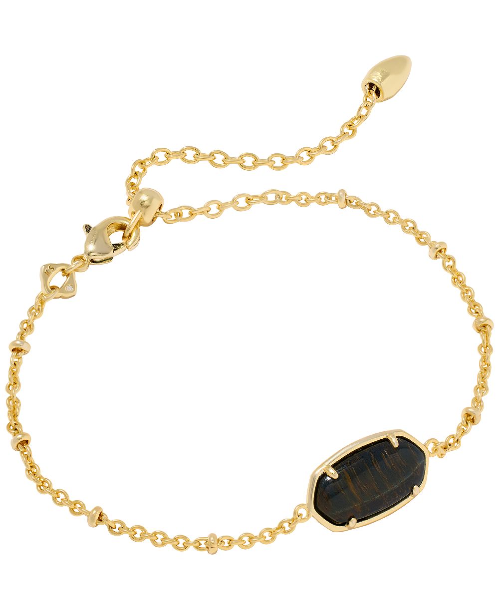 Браслет Kendra Scott 14k Gold-Plated Tiger Striped Elaina Delicate Chain