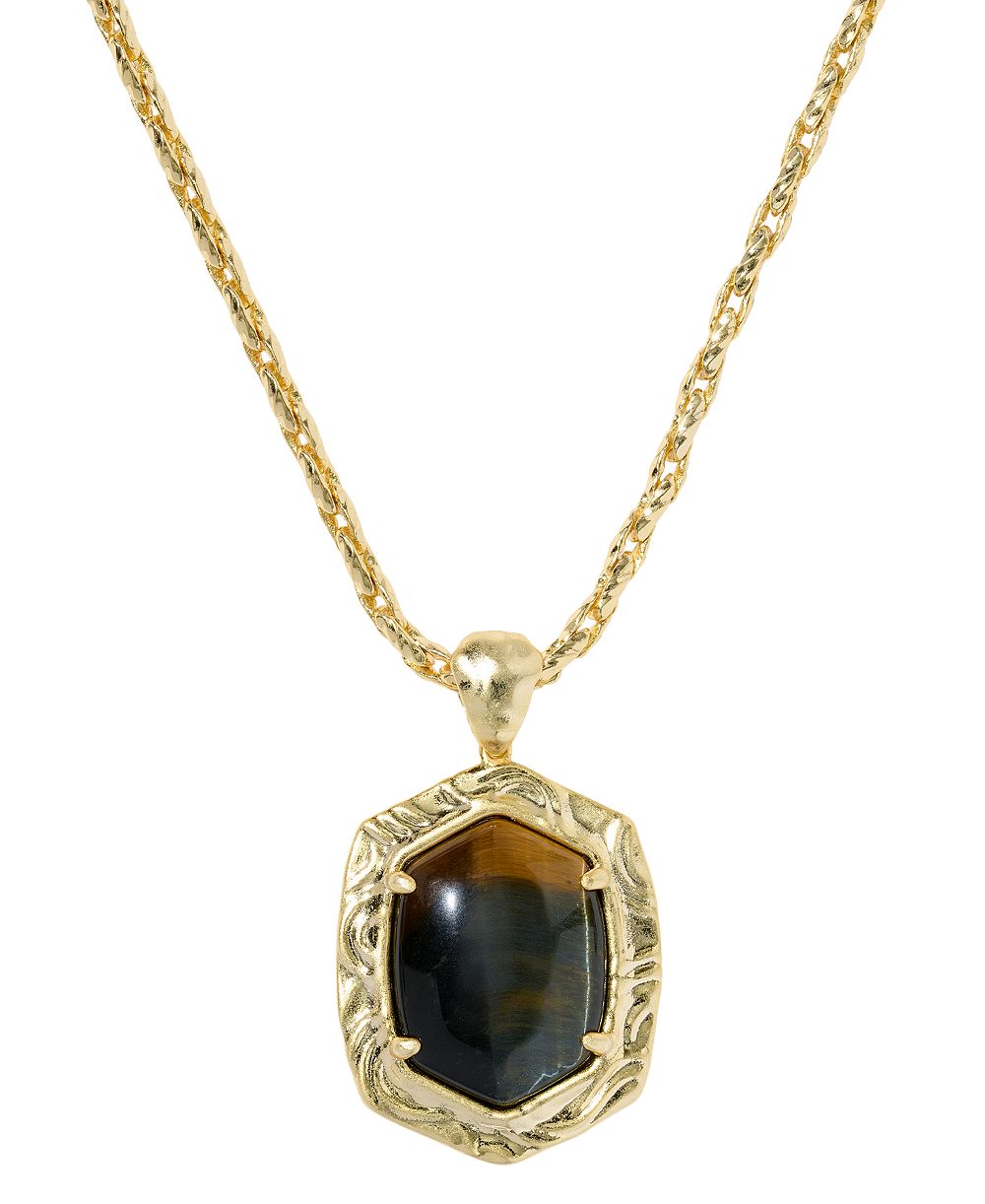 Длинное колье-подвеска Kendra Scott 14k Gold-Plated Tiger Striped Daphne