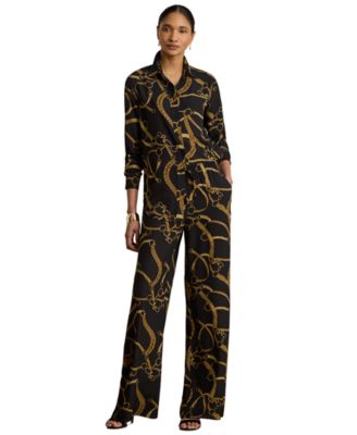Женские широкие брюки Lauren Ralph Lauren Petite с принтом