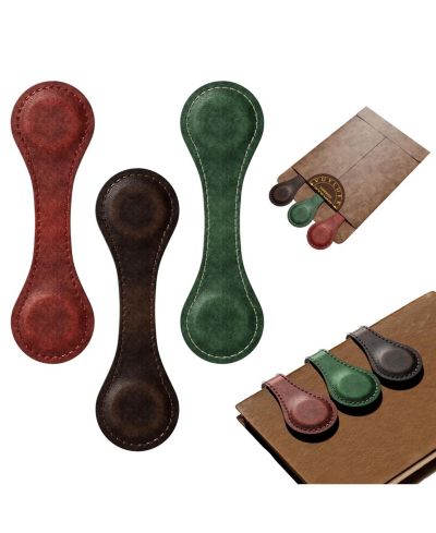 Набор кожаных закладок GNUADZ Magnetic Leather Bookmarks Vintage Reading Gift Set