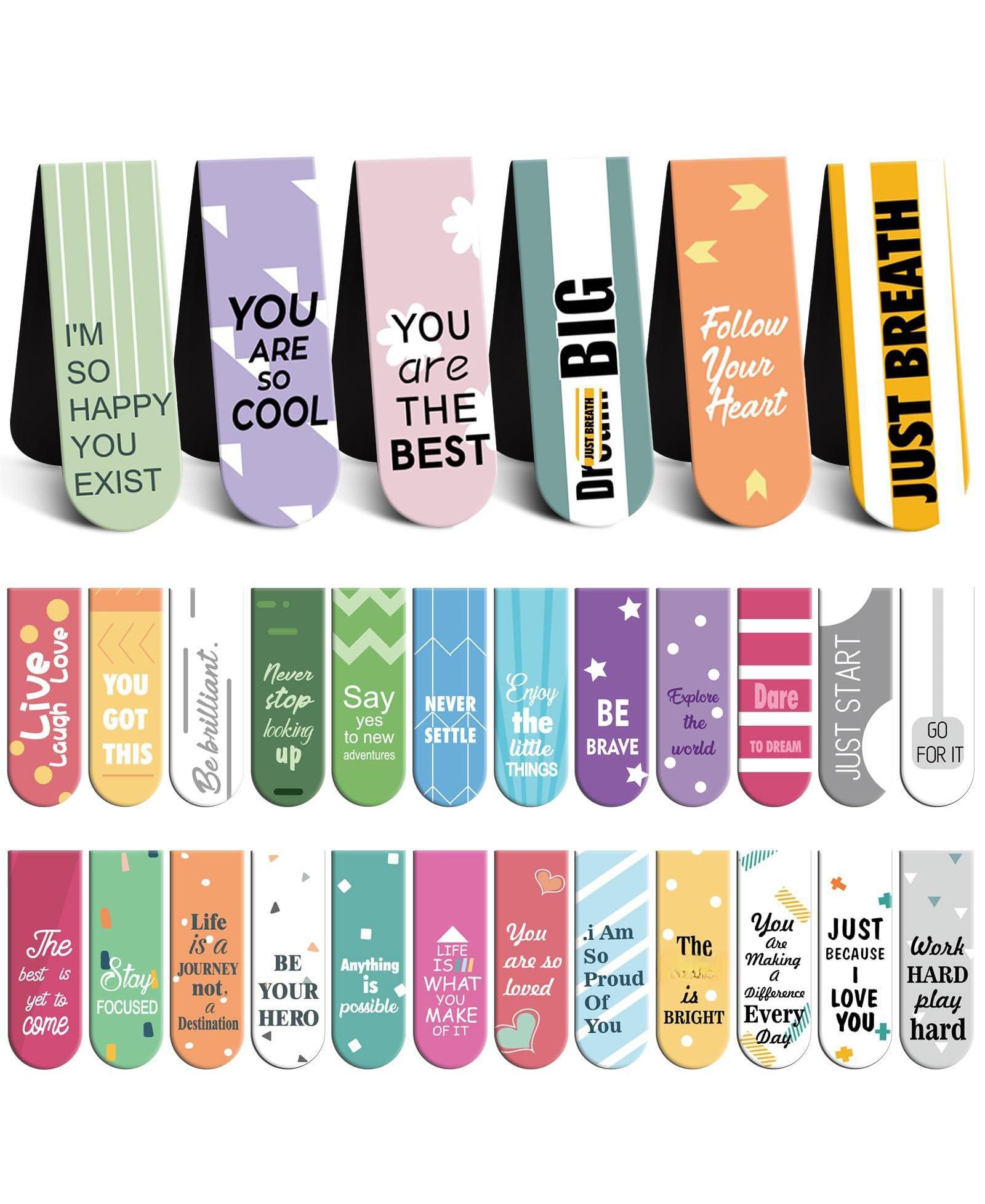 GNUADZ Inspirational Magnetic Bookmarks for Students Teachers