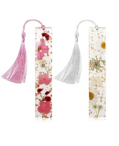 GNUADZ Bookmarks Handmade Dried Flower Tassels Reading Gift