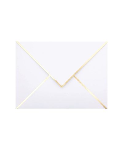 GNUADZ A2 Envelopes V Flap Foil Border Mailing Wedding Invitations