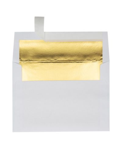 Конверты GNUADZ A7 Foil Lined Invitation Envelopes Gold Lux Lining