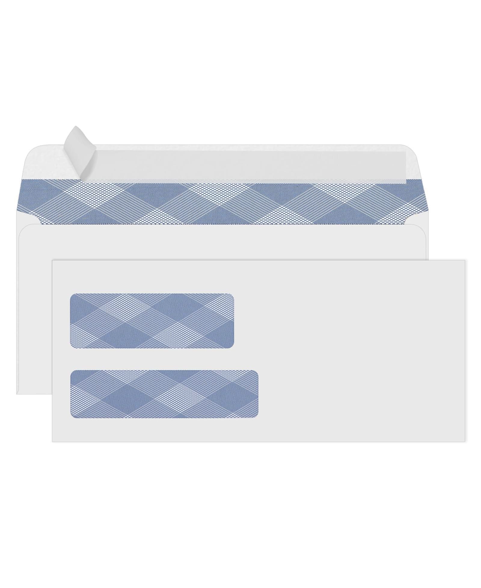 GNUADZ конверты для документов Security Envelopes Self Seal Double Window