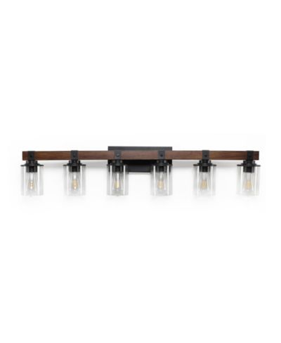 Настенное освещение BUSDAYS 42 Inch Rustic 6 Light Vanity Light Industrial Bathroom Wall Sconce