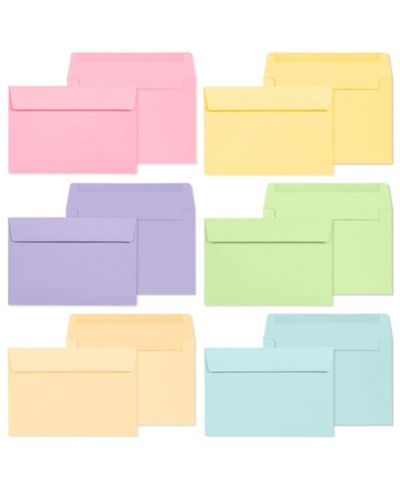 GNUADZ Pastel Invitation Envelopes 6-Color Set