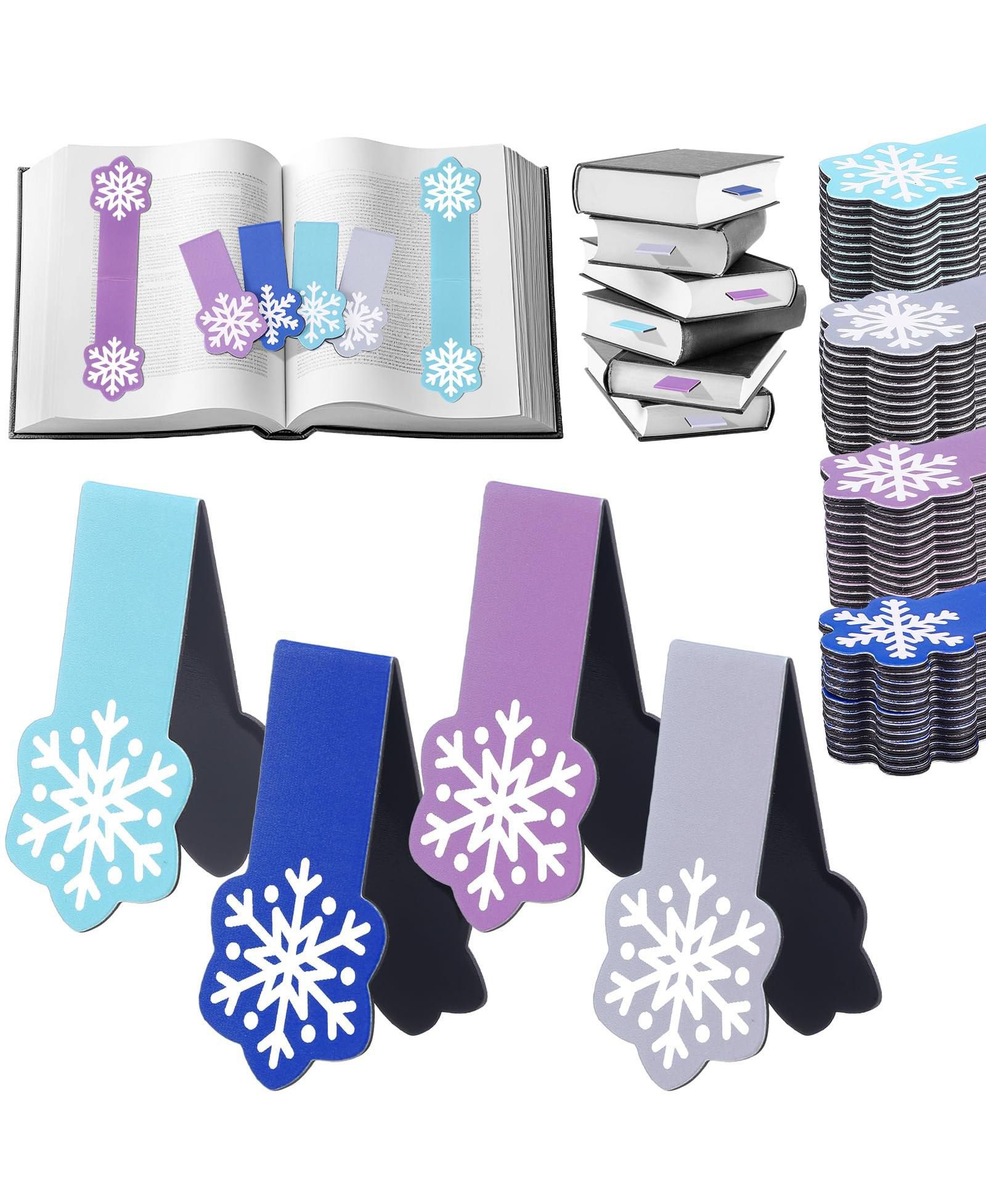 GNUADZ магнитные закладки для книг Snowflake, зимние подарки для чтения