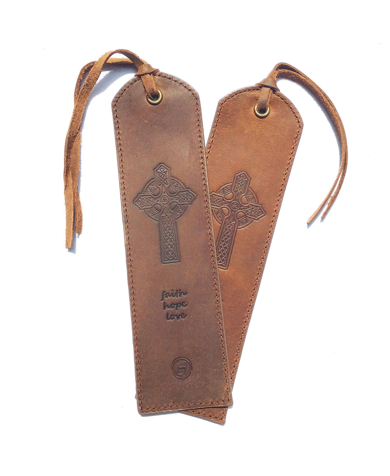 GNUADZ Leather Celtic Cross Bookmark Handmade Gift