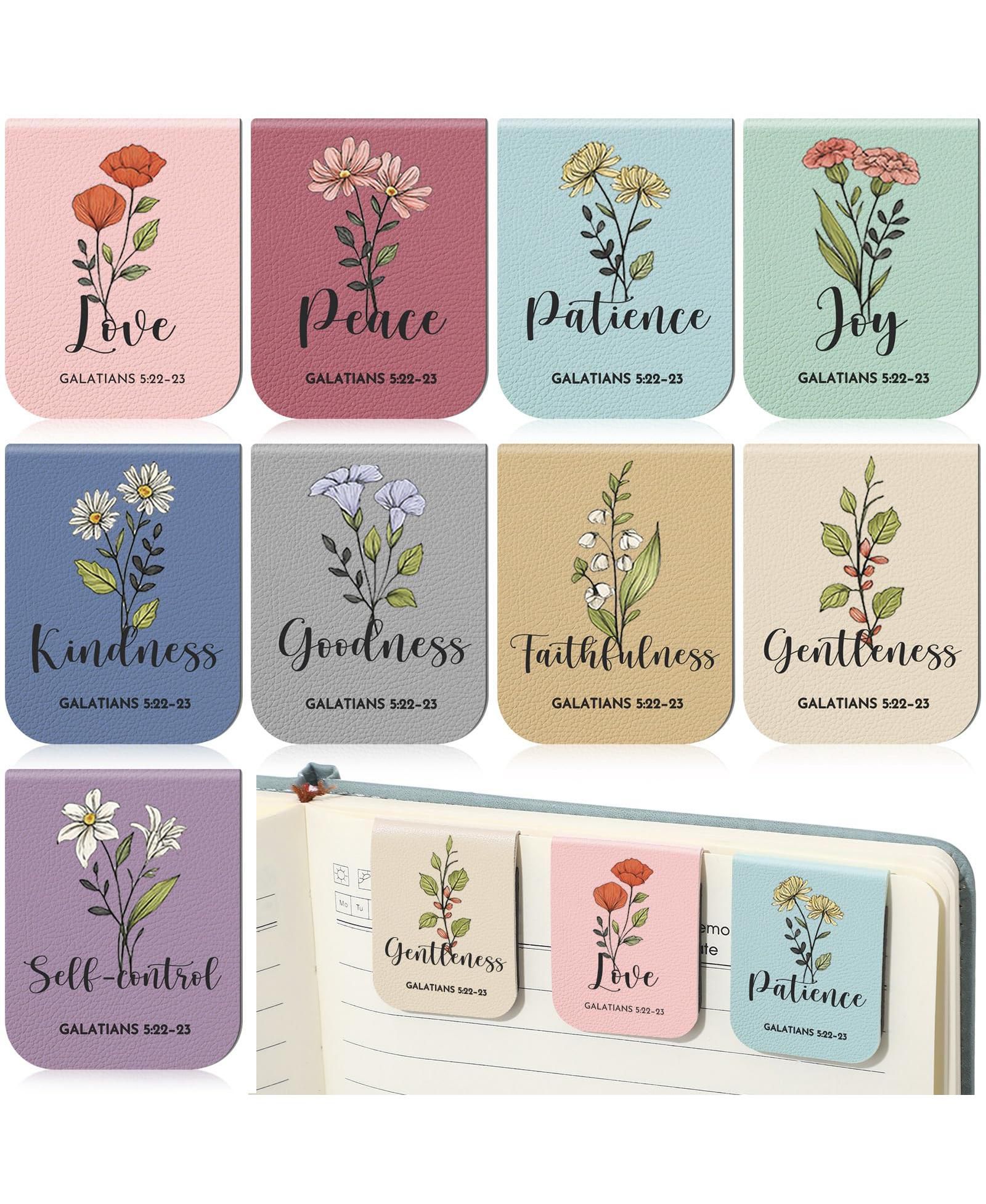 GNUADZ Magnetic Leather Bookmarks Inspirational Gifts Handmade